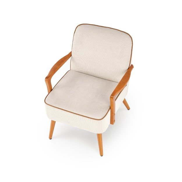 PASTORE leisure armchair  light beige / light walnut 18