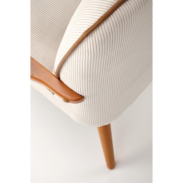 PASTORE leisure armchair  light beige / light walnut 28