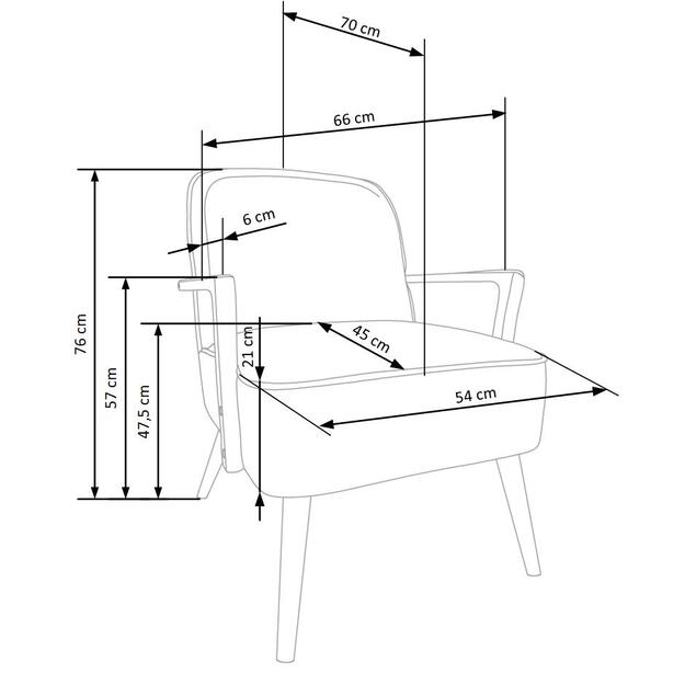 PASTORE leisure armchair  light beige / light walnut 20