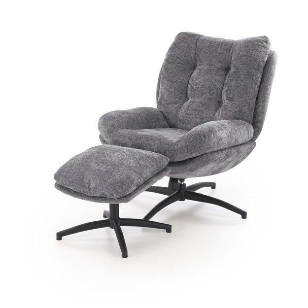 PESTO armchair with ottoman / rocking function, color: grey 1