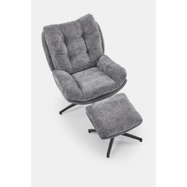 PESTO armchair with ottoman / rocking function, color: grey 2
