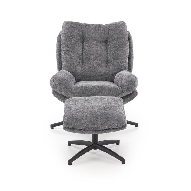 PESTO armchair with ottoman / rocking function, color: grey 12