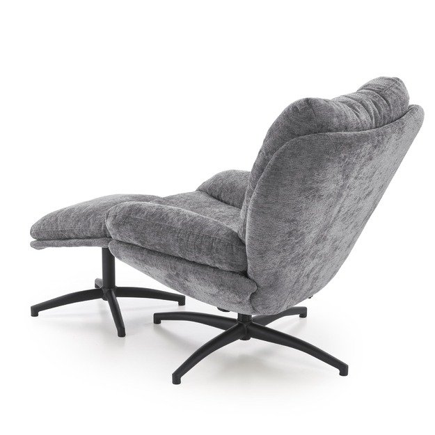 PESTO armchair with ottoman / rocking function, color: grey 6
