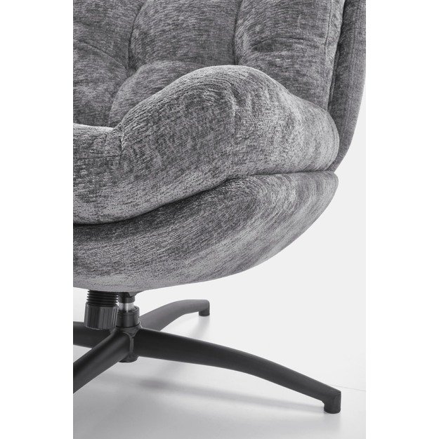 PESTO armchair with ottoman / rocking function, color: grey 9