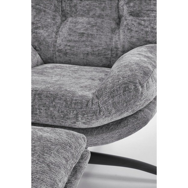 PESTO armchair with ottoman / rocking function, color: grey 10
