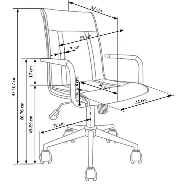 PORTO 2 office chair, color: white 4
