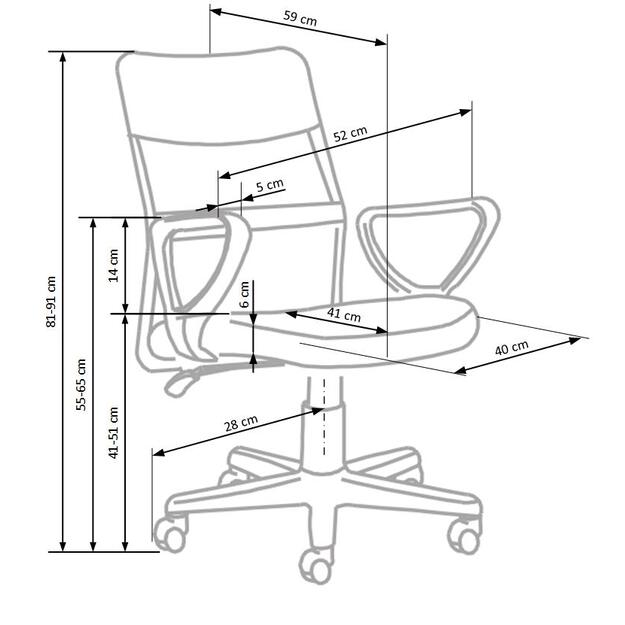 TIMMY o.chair, color: turquoise / black 7