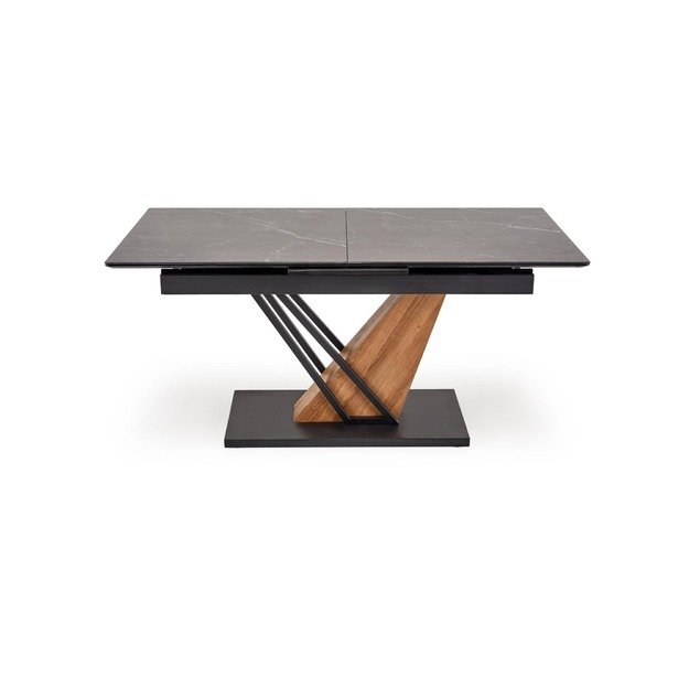 VOLANT 160 extension table, top - black marble, legs - golden oak / black 4