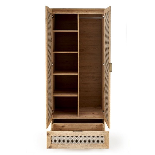 BORNEO S-1 wardrobe, artisan oak / black 10