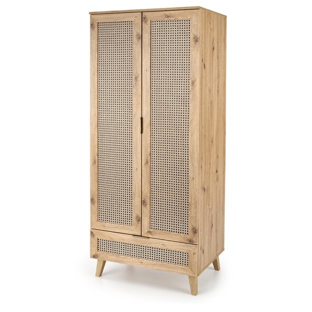 BORNEO S-1 wardrobe, artisan oak / black 1