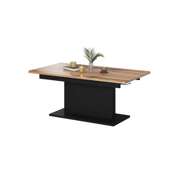BUSETTI, c.table, wotan oak / black mat