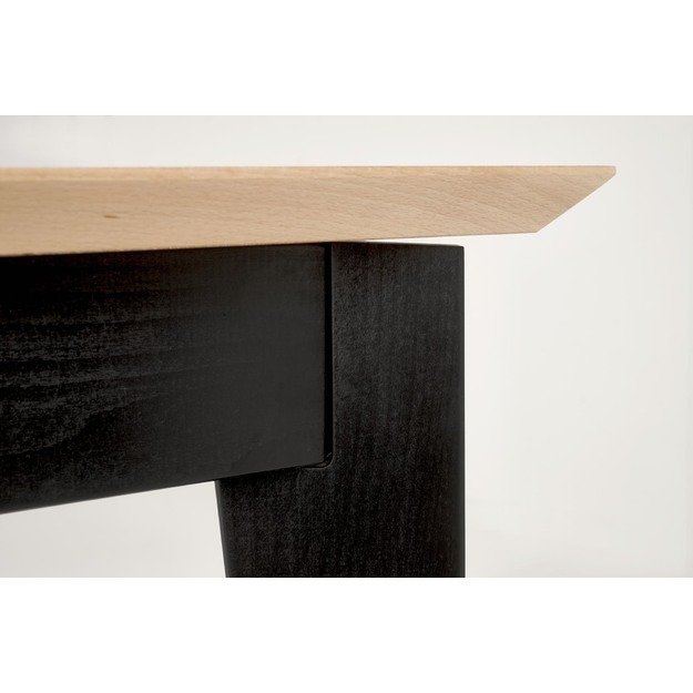 EDMONDO table natural oak / black 4