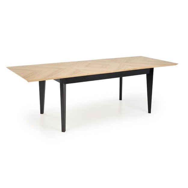 EDMONDO table natural oak / black 6