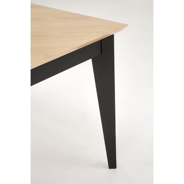 EDMONDO table natural oak / black 2