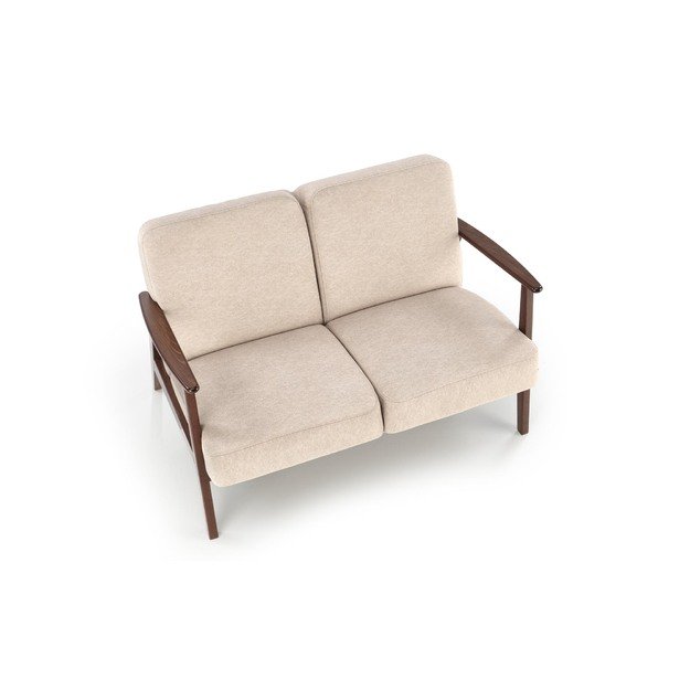 MILANO 2S sofa, beige CASTEL#15 / dark walnut 11