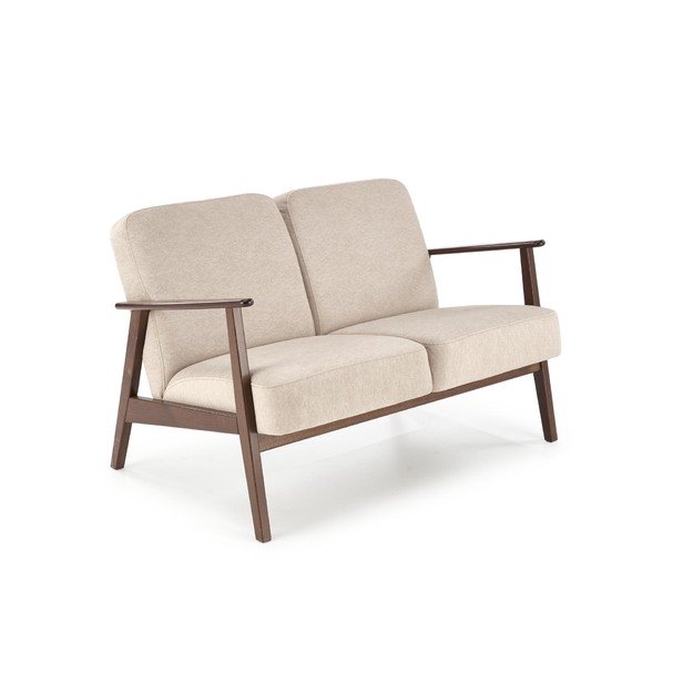 MILANO 2S sofa, beige CASTEL#15 / dark walnut