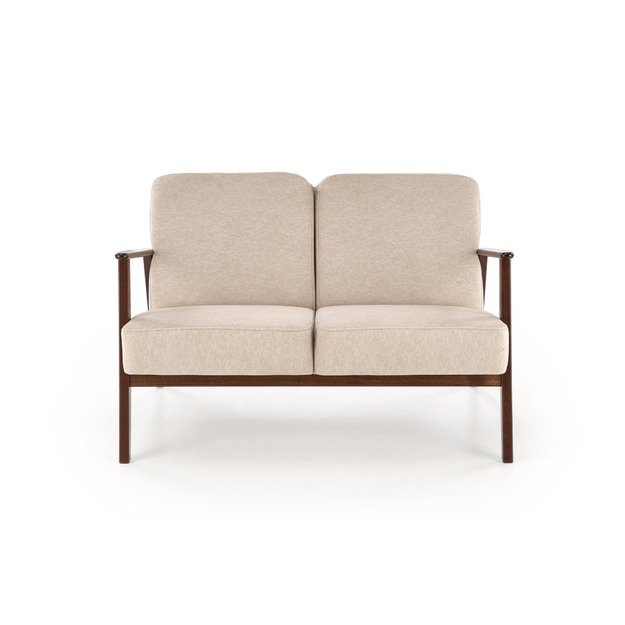 MILANO 2S sofa, beige CASTEL#15 / dark walnut 21
