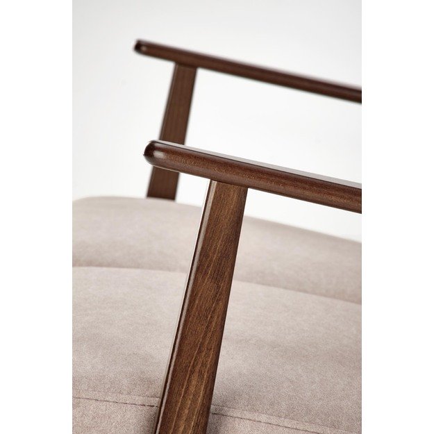 MILANO 2S sofa, beige CASTEL#15 / dark walnut 9