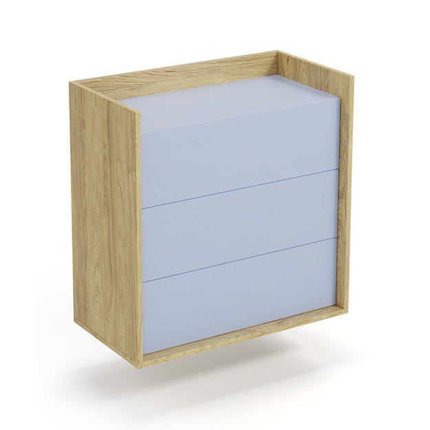 MOBIUS chest 3S color: hikora oak/light blue