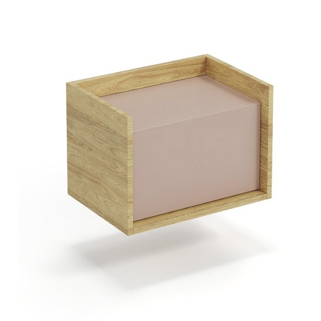 MOBIUS low cabinet 1D color: hikora oak/white