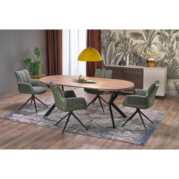 PERONI extension table, walnut / black 16