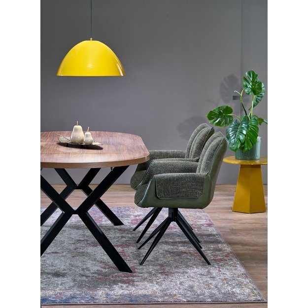 PERONI extension table, walnut / black 19