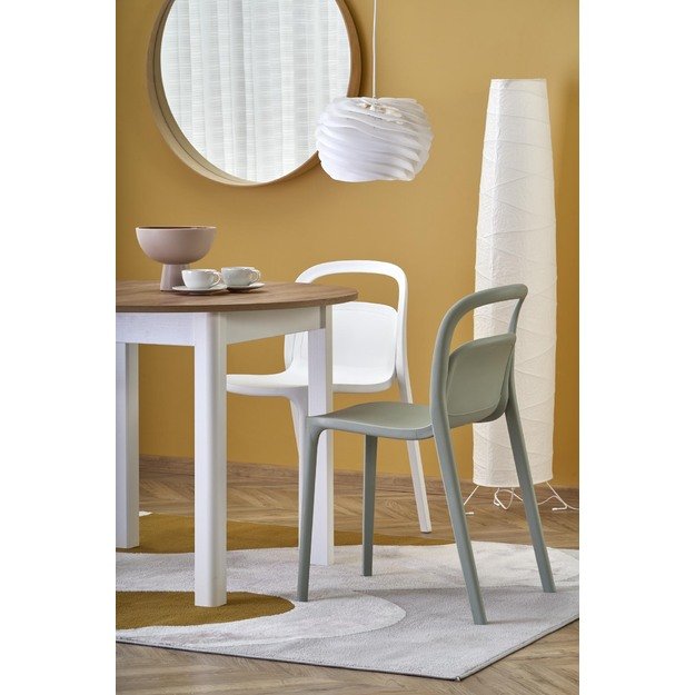 RINGO table, craft oak / white 8