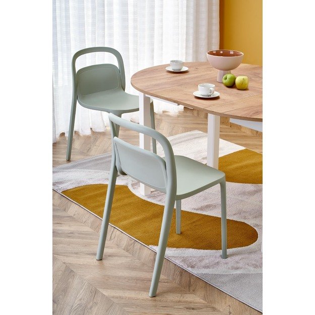 RINGO table, craft oak / white 17