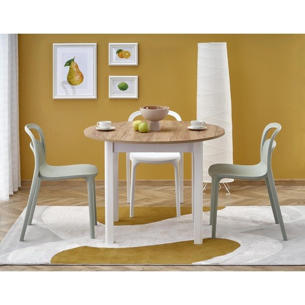 RINGO table, craft oak / white 7
