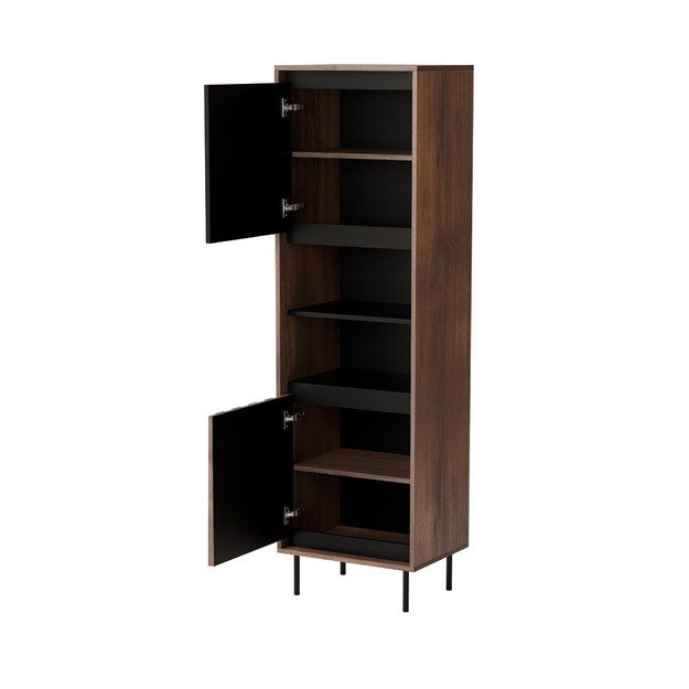 SWING W-1 display cabinet walnut / black 1