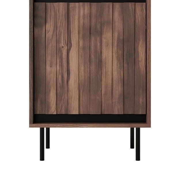 SWING W-1 display cabinet walnut / black 2