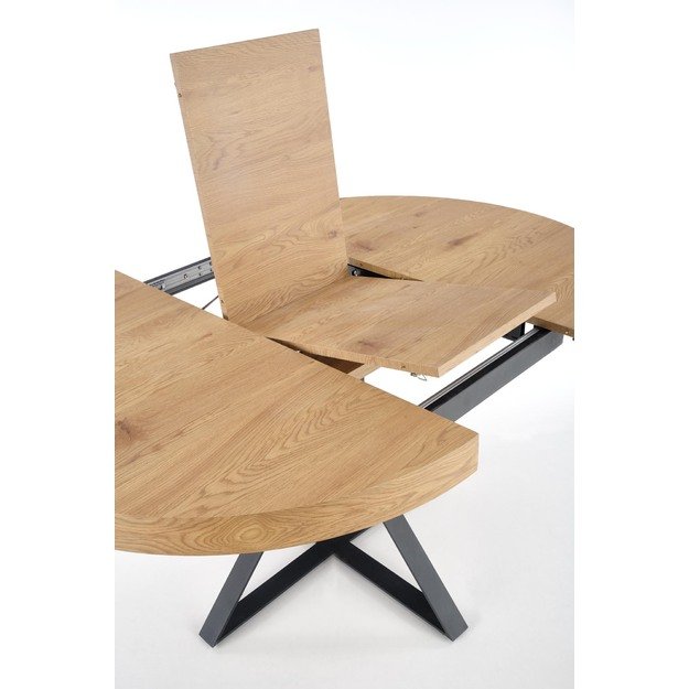 MERCY extension table, color: top - golden oak, legs - black 12