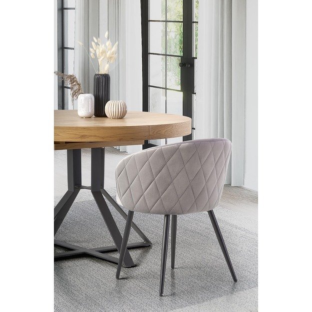 MERCY extension table, color: top - golden oak, legs - black 18