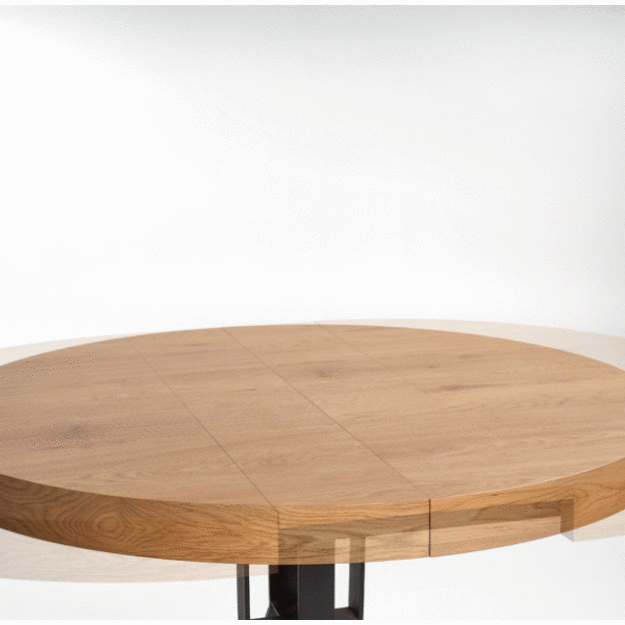 MERCY extension table, color: top - golden oak, legs - black 2