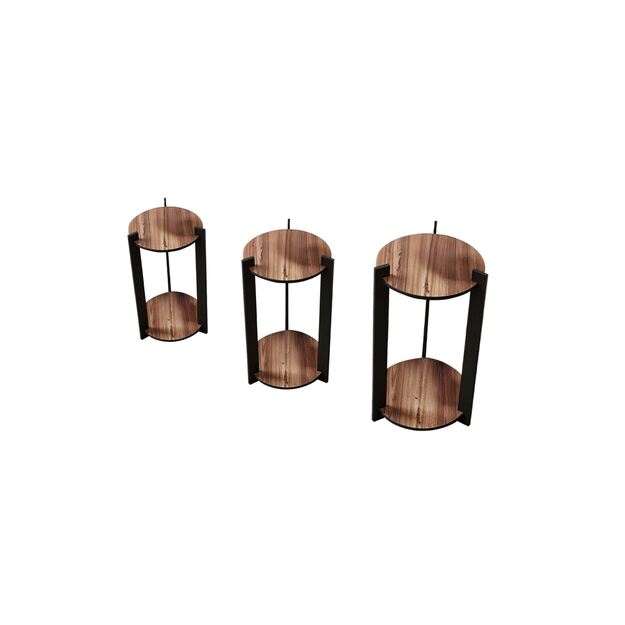 Flower Desk Round - Walnut 3