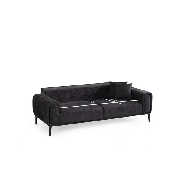 Athena 3 Seater - Black 10