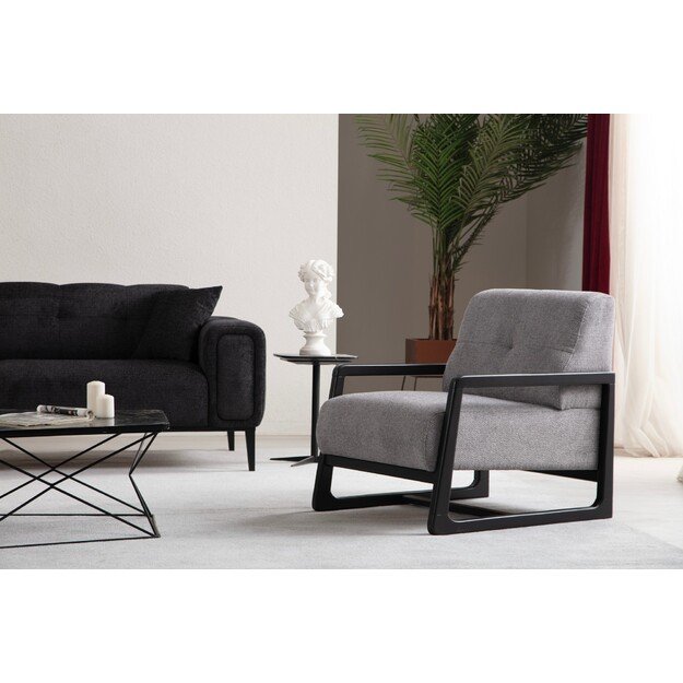 Athena 3 Seater - Black 3