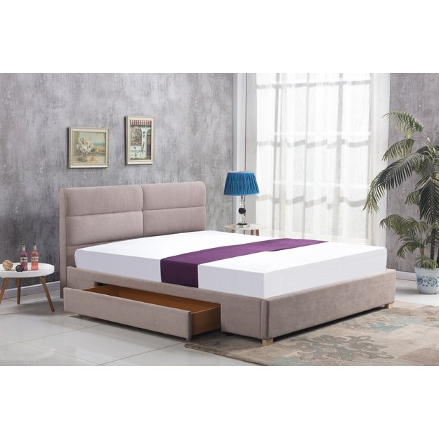 MERDIA bed, color: beige