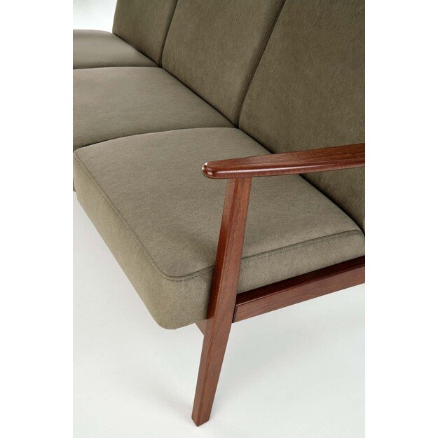MILANO 3S sofa, olive CASTEL#39 / dark walnut 5