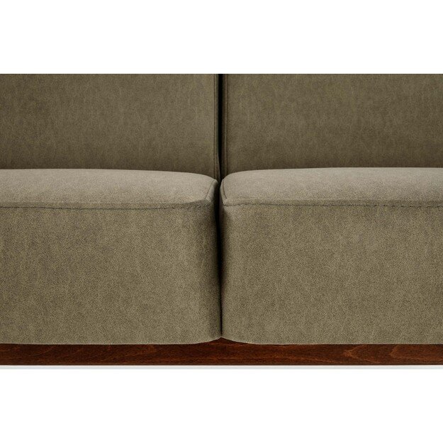 MILANO 3S sofa, olive CASTEL#39 / dark walnut 6