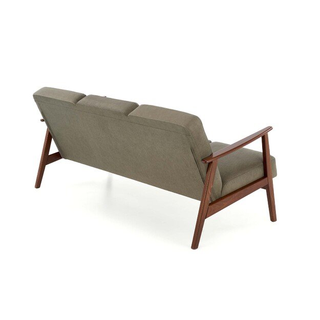 MILANO 3S sofa, olive CASTEL#39 / dark walnut 10