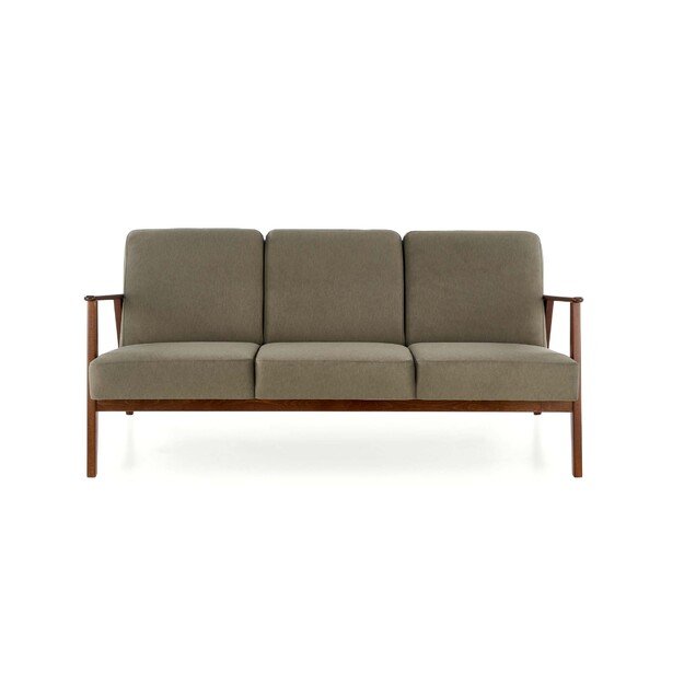 MILANO 3S sofa, olive CASTEL#39 / dark walnut 3