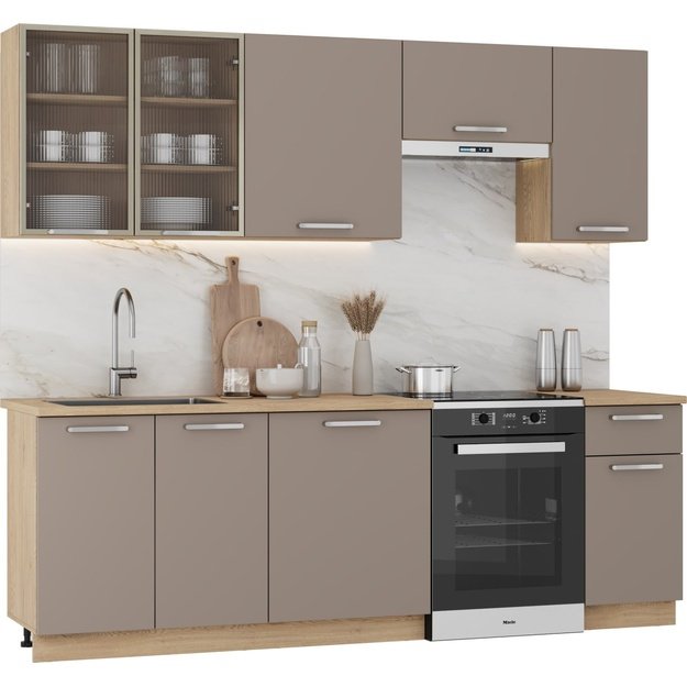 ALICANTE 240 kitchen set, beige, cremona oak