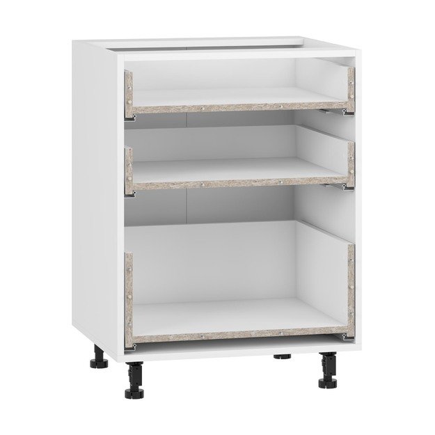 VENTO D3S_H-60/82 carcass, lower cabinet with drawers white
