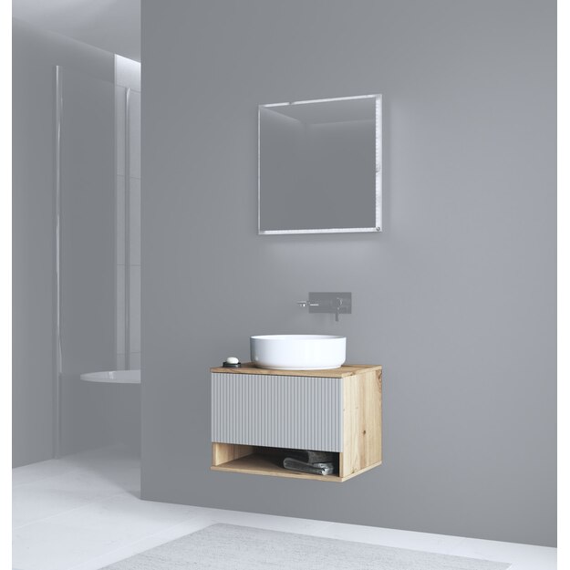 sink cabinet, AVIOLA SU-60, artisan oak / cashmere matt