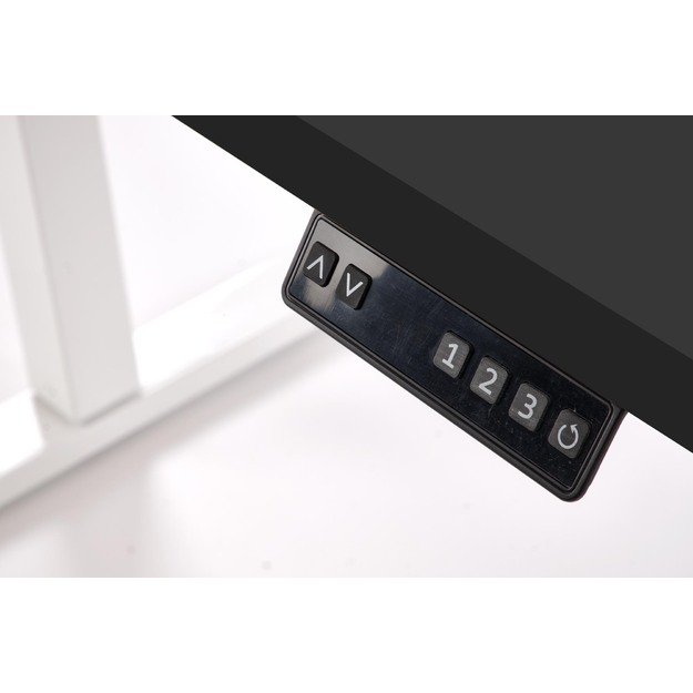 B/54 desk with adjustable height, top - black, frame - white  3