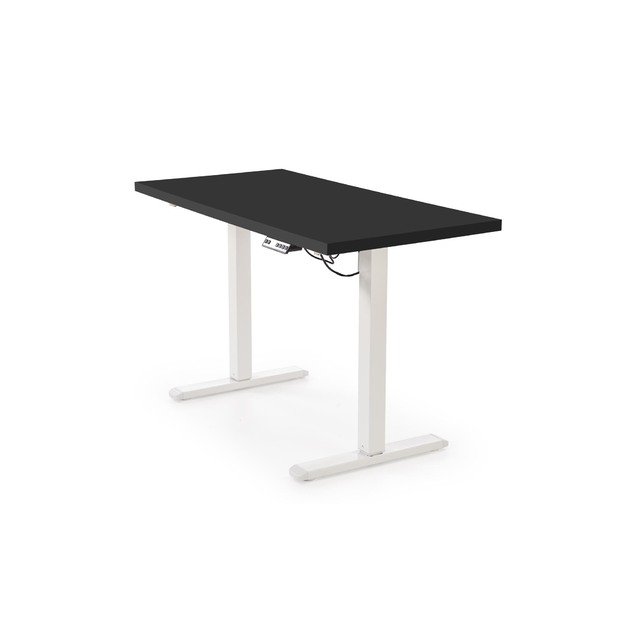 B/54 desk with adjustable height, top - black, frame - white  2