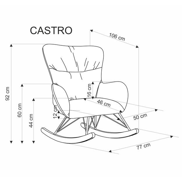 CASTRO leisure chair color: beige 14