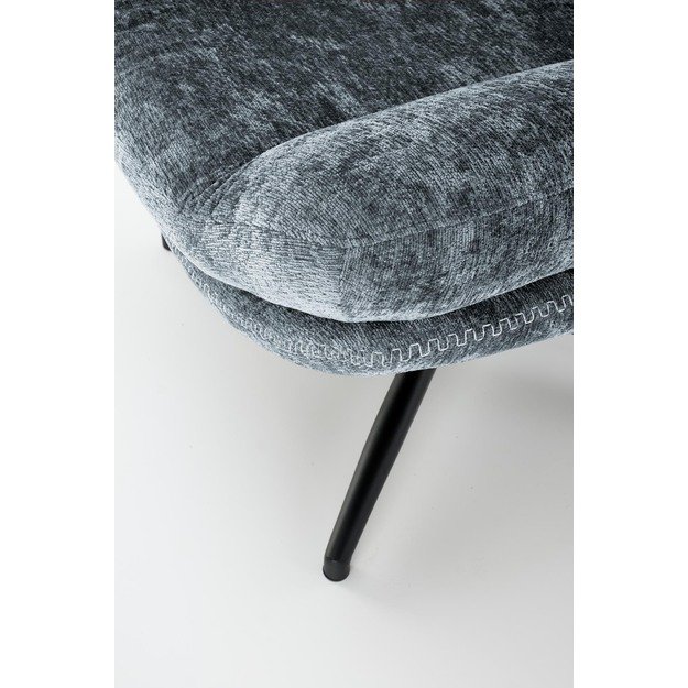 DARIO leisure chair, with stool, blue 33