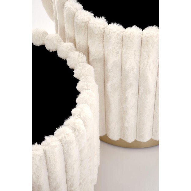 FIDO set of two stools: color: cream / gold 4